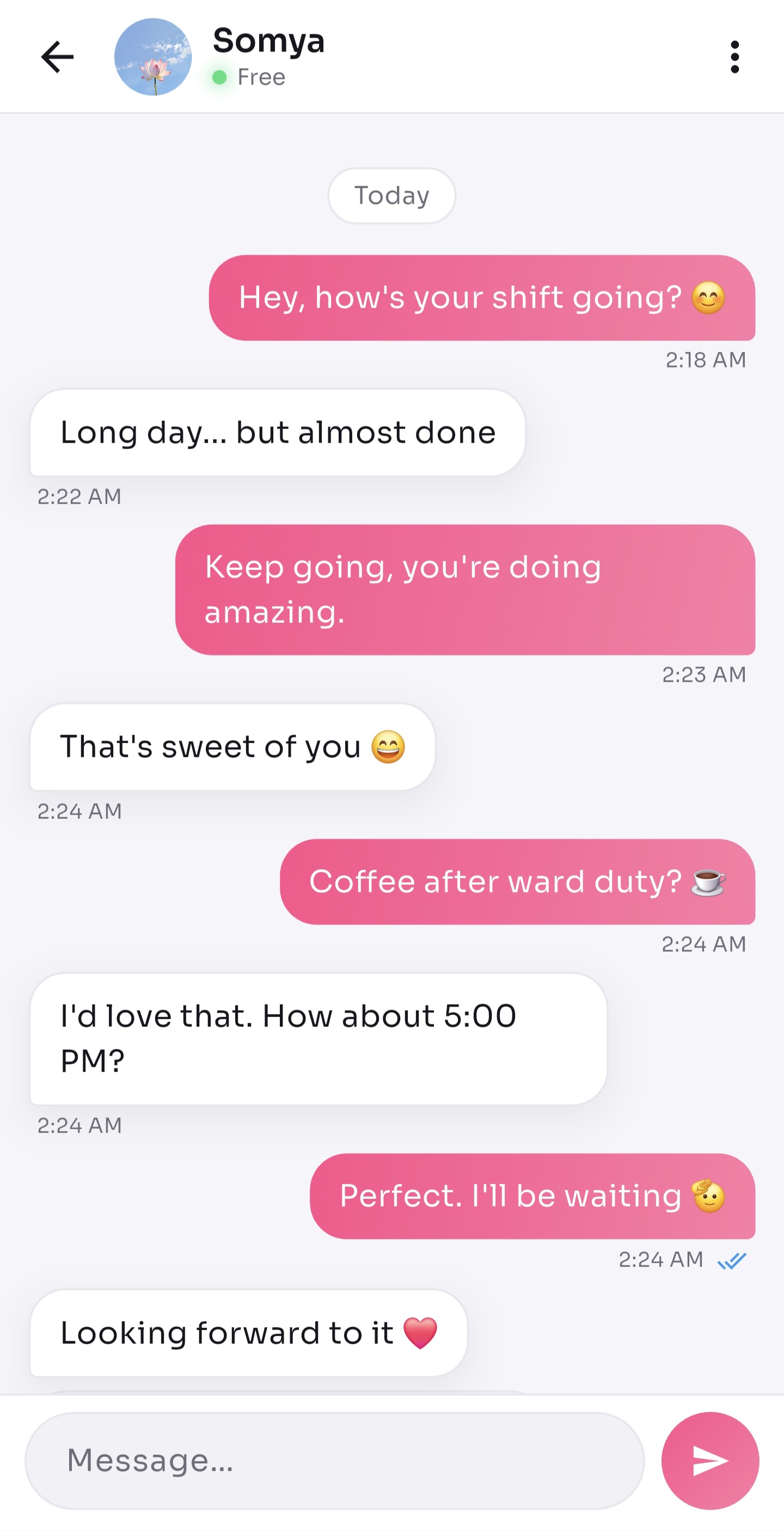 Real-time chat with reactions and read receipts